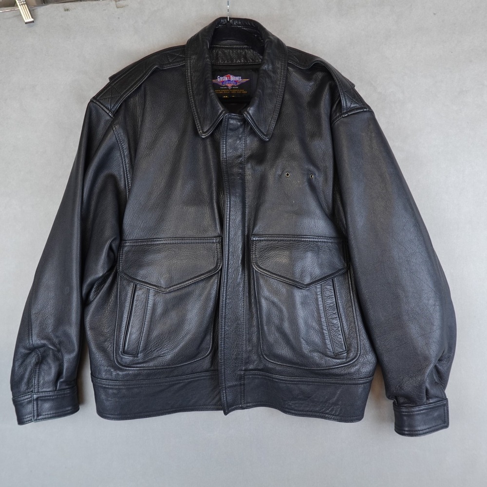 Gibson & Barnes Jacket Type A-2 Leather Bomber Flight US Army Air Force 46R